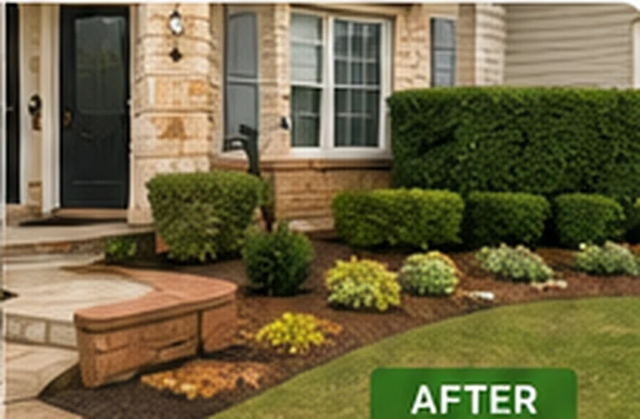 Concept landscaping visual of a landscaped residential entrance